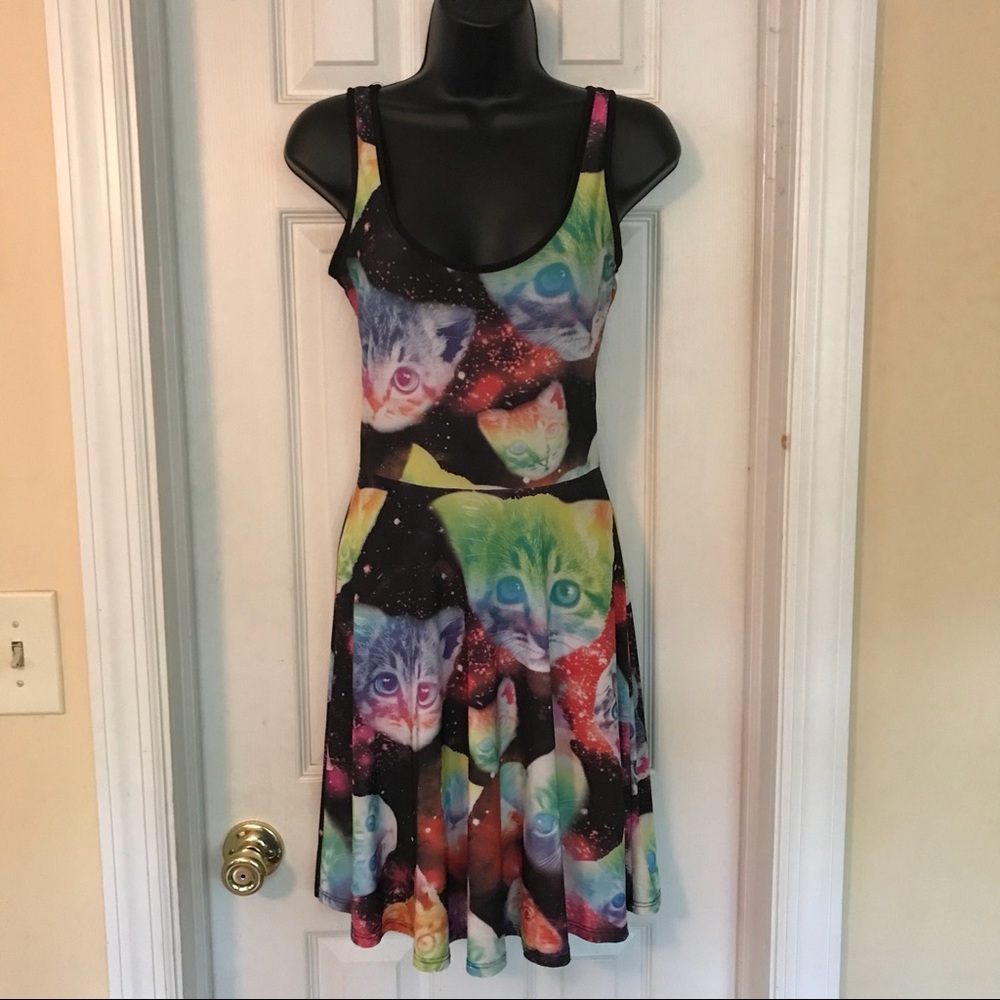 Galaxy Cat Skater Dress